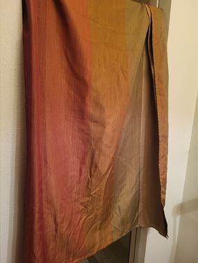 Full-size Ombre Shower Curtain in Rust, Mustard & Olive